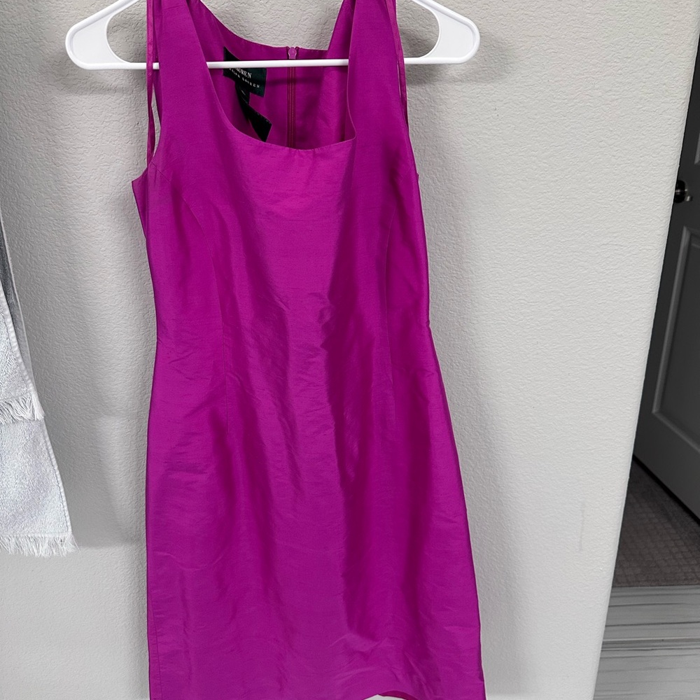 Ralph Lauren Bright Fuchsia Sleeveless Dress